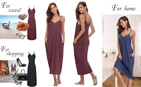 17.81€ camiseta de manga corta con cuello redondo y sonrisa para hombre. Aibrou Camison De Algodon Para Mujer Con Encaje Con Cuello En V Verano Corto Suelto Camison De Enfermeria Vestido De Embarazo Para La Familia El Ocio Los Viajes El Hotel Las Vacaciones La Playa Lenceria Y Ropa