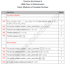 The first two have to do with plotting simple inequalities and writing. Cbse Class 11 Maths Modulus Of Complex Number Worksheet Set A