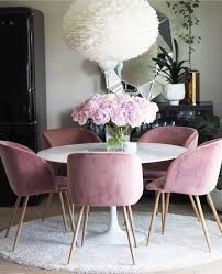 Wow How Gorgeous Is This Dining Room With Blush Modern Chairs Scandinavian Dining Room Dining Room Interiors Dining Room Inspiration