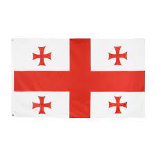 Flaga złożona z pięciu czerwonych krzyży na białym tle, z czerwonym krzyżem św. Flaglink 3x5fts 90 150cm Geo Ge Flaga Gruzji Gruzinskiej Flags Banners Accessories Aliexpress