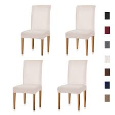 Stretch spandex chair covers slipcovers dining room wedding banquet party décor. A 4 Pack Xflyee Stretch Dining Room Chair Covers Jacquard Removable Washable Kitchen Parson Chair Slipcovers Set Of 4 Tabletop Serveware Linen Table Accessories Femsa Com
