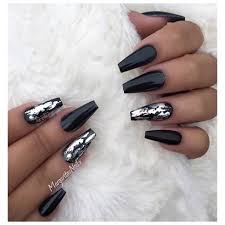 Coffin Black And Silver Glitter Nails Black And Silver Coffin Nails By Margaritasnailz Nail Art Gallery Nailartgallery Nailsmag Com By Nails M Silver Nails Coffin Nails Designs Black Coffin Nails