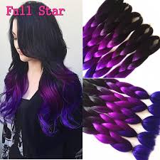 1 10pcs Crochet Braid Hair Black Purple Blue Ombre Kanekalon Braiding Hair Kanekalon Jumbo Braidi Jumbo Braiding Hair Braided Hairstyles Brown Ombre Hair Color