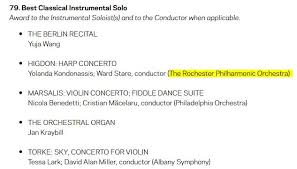 rpo nominated for two grammy awards rochester philharmonic