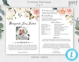 A funeral program is important to help family and friends navigate through the funeral or memorial service and is a reference document that lists the order of. Funeral Program Template Funeral Template Program Obituary Etsy In 2021 Funeral Program Template Funeral Templates Funeral Programs