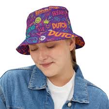Graffiti Pop Bucket Hat: Rave Festival Streetwear Accessory