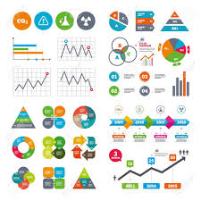 Business Data Pie Charts Graphs Attention And Radiation Icons
