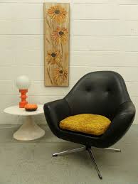 Mid Century 60s 70s Retro Vintage Swivel Egg Bucket Armchair Chair Panton Oversized Chair Living Room Leather Living Room Furniture Leather Dining Room Chairs