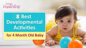 You may get excitement from unwrapping depending on the those blanket gyms are nice and at four months old the mobiles on them should catch baby's attention. 10 Effective Developmental Activities For 4 Months Old Baby