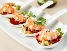 Such a great finger food idea. Thai Shrimp Salad Spoons Usa