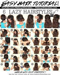 Running Late Here Are 6 Easy Hairstyles Lazy Hairstyles Hair Styles Easy Lazy Hairstyles