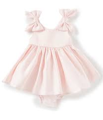 Shop For Rare Editions Baby Girls Newborn 24 Months Bow Shoulder Fit And Flare Dress At Dillards Co Baby Girl Dresses Newborn Newborn Dresses Baby Girl Dresses