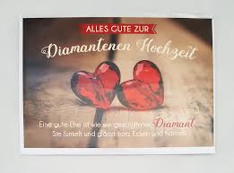 To be at a wedding. Gluckwunschkarte Zur Diamantenen Hochzeit Grusskarte Kaufen