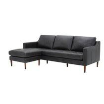 Check out 14 styles to decorate your living room with a black leather sofa! Modern Black Sectional Sofas Allmodern