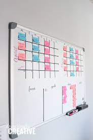 Perfect for your office, home office or any family gathering area. Diy Whiteboard Calendar And Planner Domestically Creative