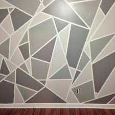 So Tempted To Do This In Oscars Room But In Different Shades Of Blue Diy Wall Painting Geometric Wall Paint Wall Patterns