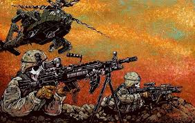In the near future, a drone pilot is. Outside The Wire In 2021 Military Art Military Drawings Military Artwork