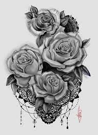 A rose tattoo on your chest allows you to hold your loved ones and the symbol of love close to your heart for the perfect balance of love and care. My Rose And Lace Tattoo Design Lace Tattoo Design Tattoos Lace Tattoo