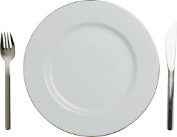 Black And White Plates Clipart 
