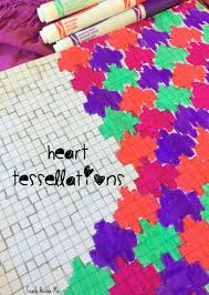 Heart Tessellation Valentine Math Math Valentines Math Art Teaching Math