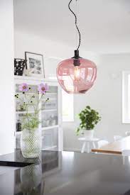 Belissimo Hanginglamp In Pink Glass Taklampe Hengelampe Farget Glass