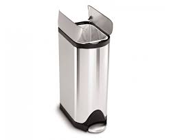 Simplehuman 30l Steel Butterfly Step Trash Can Trash Can Simplehuman Brushed Stainless Steel