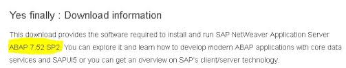 As Abap 752 Sp01 Developer Edition Obsolete Sap Blogs