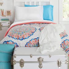The xl twin sheet set includes one fitted sheet, one flat sheet, and one pillowcase. The Starter Pak Catalina Coral Aqua 16 Piece Bedding Comforter Set Twin Xl Including Bonus Mattress Pad Pillow Blanket And 100 Cotton Towel Set By Ocm Walmart Com Walmart Com