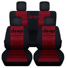 Black And White Jeep Wrangler Seat Covers Front Rear Black Burgundy Seat Covers Paw Prints 2door Jeep Wrangler 2011 2016 Jeep Seat Covers Jeep Wrangler Seat Covers 4 Door Jeep Wrangler