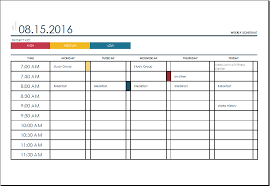 Ms Excel Weekly College Tasks Schedule Template Excel Templates Weekly Schedule Template Excel Monthly Schedule Template Daily Schedule Template
