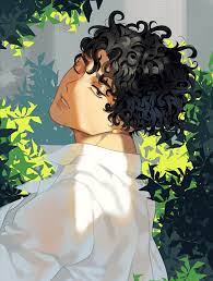 Throttlee On Twitter I Am Aware His Hair Isn T Much Curly But Meet Me In The Afterlife In 2021 Anime Curly Hair Anime Boy Hair Curly Hair Drawing