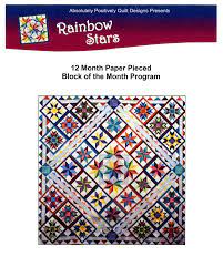 rainbow stars complete set by stiasny chris rainbow star block of the month book quilt