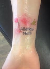 Nut Allergy Tattoo Almond Flowers Because It Might As Well Be Pretty As Well Momentomori Nutallergy Foodallergy Tattoos Tattoo Kits Glitter Tattoo Set