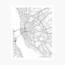Liverpool map, liverpool urban area wikipedia. Liverpool City Map Wall Art Redbubble
