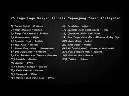 Check spelling or type a new query. Koleksi Album 24 Lagu Lagu Nasyid Terbaik Sepanjang Zaman Malaysia Youtube