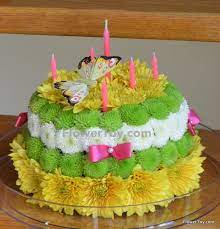 Birthday cake made out of fresh flowers. Pin By Flowertoy On Flowertoy Cakes Creative Flower Arrangements Floral Cake Fresh Flowers Arrangements