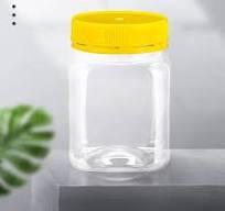 360ml 500g Pet Plastic Square Cans Jars for Honey Nuts