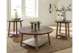 Ashley furniture north shore 3 piece coffee table set in dark brown. Raebecki Table Set Of 3 Ashley Furniture Homestore