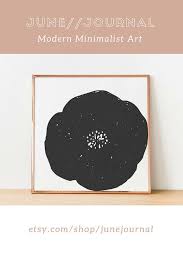 Aesthetic Printable Black And White Wall Art Black And White Minimalist Flower Printable Wall Art Large Etsy Minimalist Flowers Printable Wall Art Poppy Wall Art