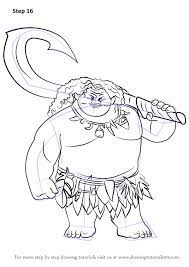 Learn How To Draw Maui From Moana Moana Step By Step Drawing Tutorials Moana Drawing Moana Sketches Maui Moana
