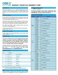 Untuk melihat senarai kursus cidb 2019, dan. Cidb Miri Jadual Kursus Train The Trainer Cidb Bagi Facebook