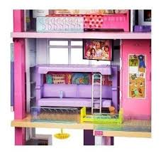 Esta gran casa de muñecas tiene tres pisos y muchos detalles. Barbie Mega Casa De Los Suenos Fhy73 Multicolor Mansion Mercado Libre