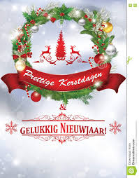 Buon Natale E Buon Anno Lingua Olandese Illustrazione Di Stock Illustrazione Di Desideri Schedi 80840600