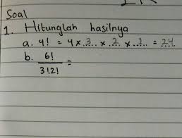 Yg B Materi Faktorial Dan Pemutasi Kak Tolong Bantu Jawab Brainly Co Id