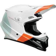 Thor Sector Bomber White Red Orange Helmet Helmet Dirt Bike Helmets Red Helmet