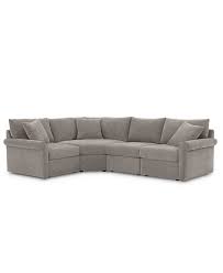Sectional sofas come in different shapes and designs, which can be altered to suit your living space. Furniture Wedport 4 Pc Fabric L Shape Sectional Sofa With Wedge Corner Piece Created For Macy S Reviews Furniture Macy S