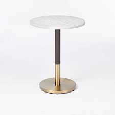 #woodworking #smallspacedesignideas #smallroundtablewith many of us trying to maximize small paces, the cafe table or small kitchen table is back in style. White Marble Round Bistro Table Orbit Base