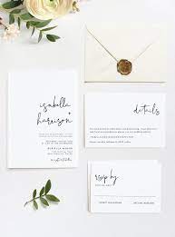 Adella Modern Minimalist Wedding Invitation Template Set Etsy Wedding Invitations Printable Templates Diy Printable Wedding Invitations Minimalist Wedding Invitations