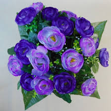 Maybe you would like to learn more about one of these? Silk Ranunculus Bouquet Blue Purple Artificial Flowers