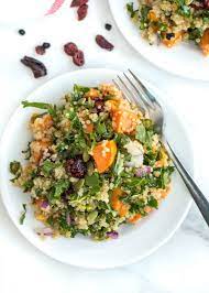 Roasted Sweet Potato Quinoa Salad Always Nourished Recipe Sweet Potato Quinoa Salad Quinoa Salad Recipes Salad Recipes